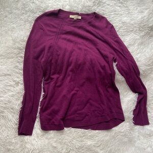 Loft Women’s Purple Plum Long Sleeve Crew Neck Sweater